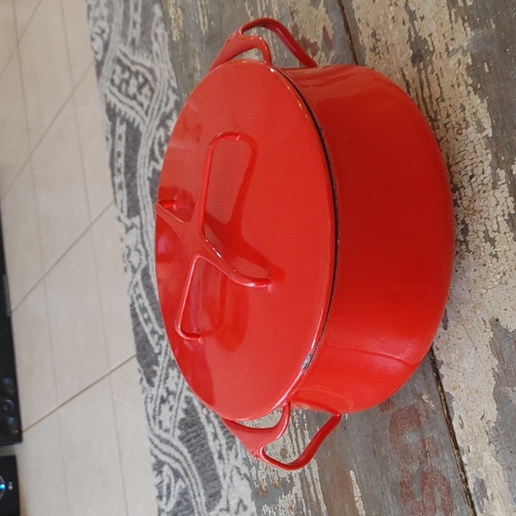 Dansk Other - DANSK Kobenstyle vintage red enamel pot dutch Oven 70's france 8.5"